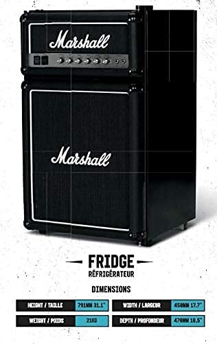 Marshall Black 3.2 Bar Fridge : : Home