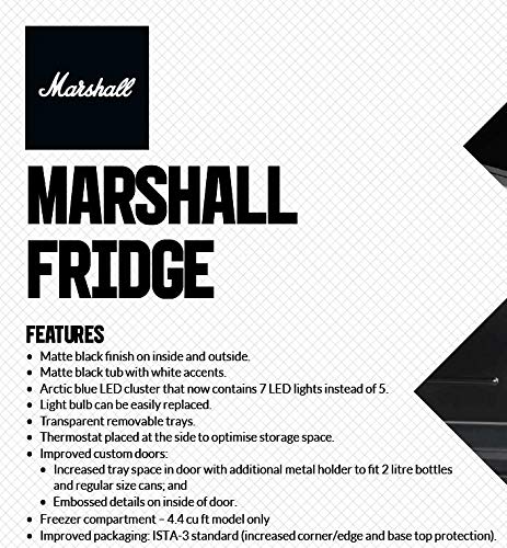 Black Edition 4.4 Marshall High Capacity Bar Fridge