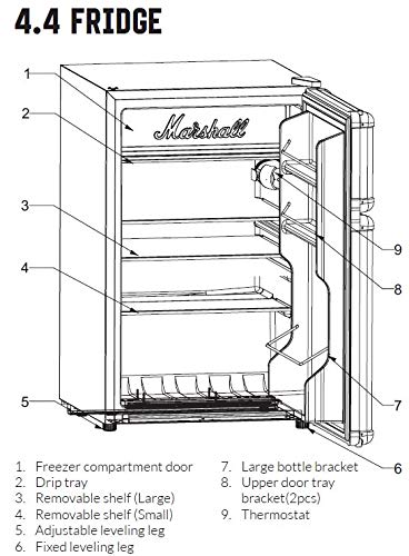 Black Edition 4.4 Marshall High Capacity Bar Fridge